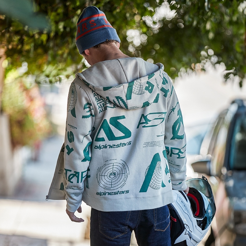 Alpinestars Determinant Pulover s kapuco bel umazano bel