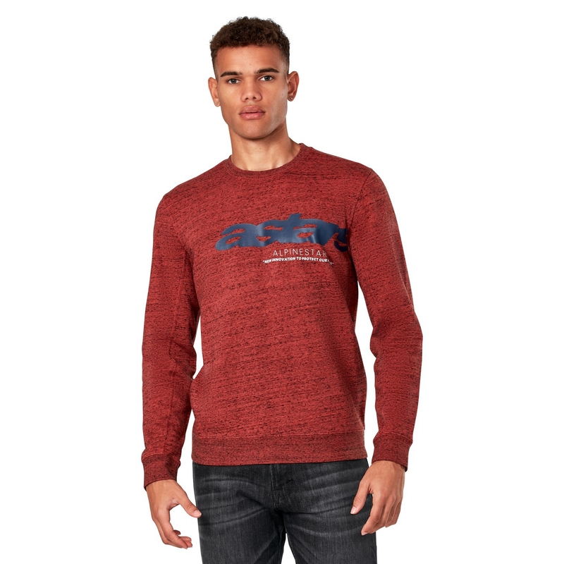 Alpinestars Episode Crew Fleece temno rdeče barve