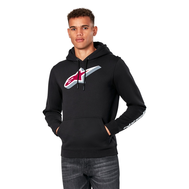 Črna majica s kapuco Alpinestars Quickness