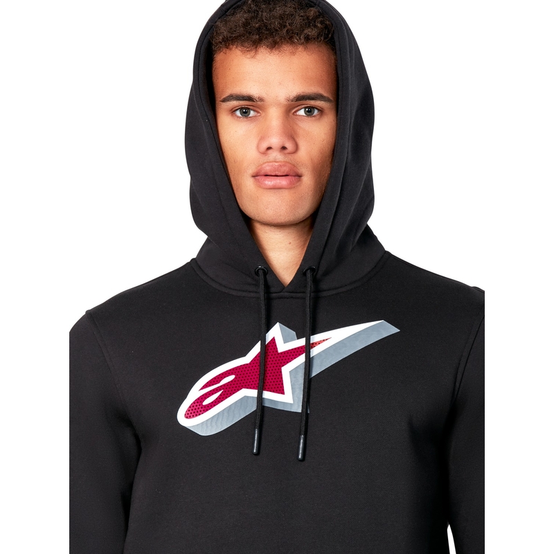 Črna majica s kapuco Alpinestars Quickness