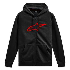 Alpinestars Ageless Zip Pulover s kapuco 3 črno-rdeč