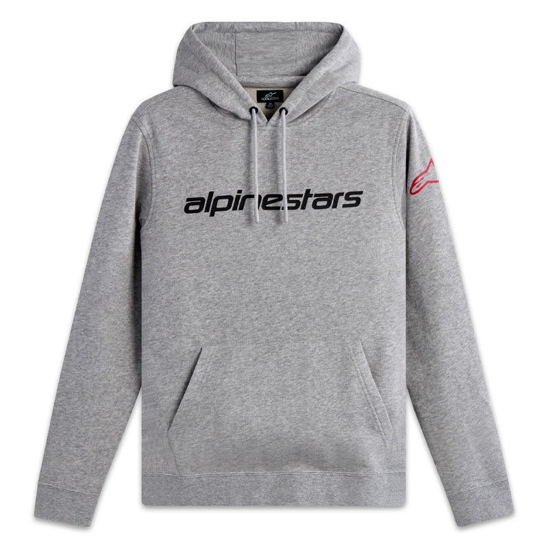 Alpinestars Wordmark pulover s kapuco 3 sivo-rdeče-črn