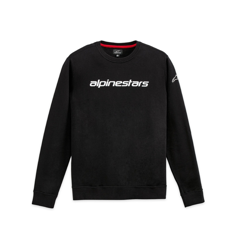 Alpinestars Linear Crew 3 črno-bela majica s kapuco