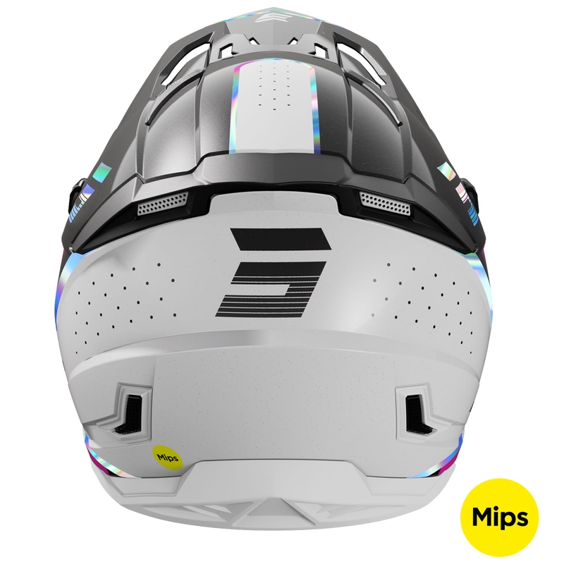 Motokros čelada Shot Core Honor črna-holografska biserna