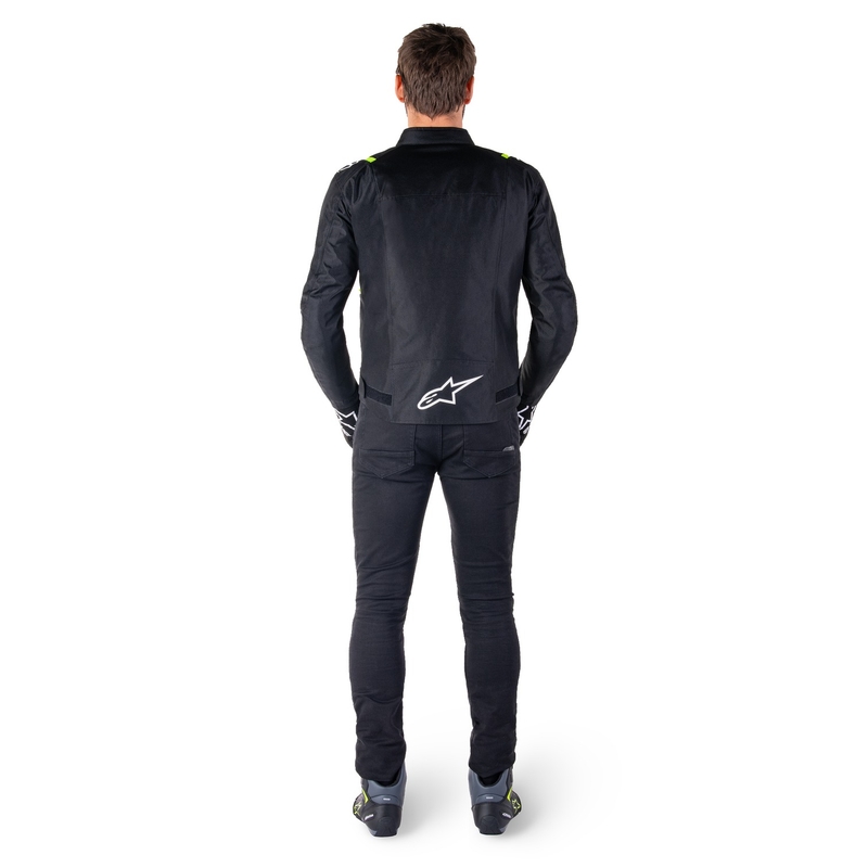 Alpinestars T-SPS 2 Nepremočljiva motoristična jakna črno-bela-fluo rumena