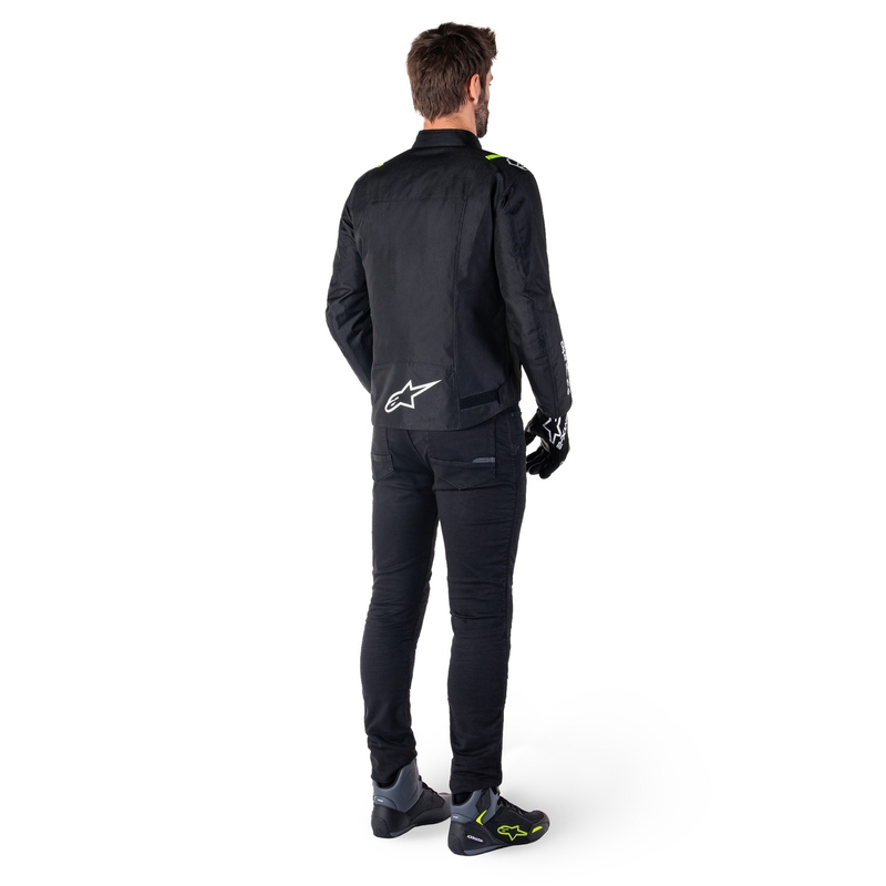 Alpinestars T-SPS 2 Nepremočljiva motoristična jakna črno-bela-fluo rumena