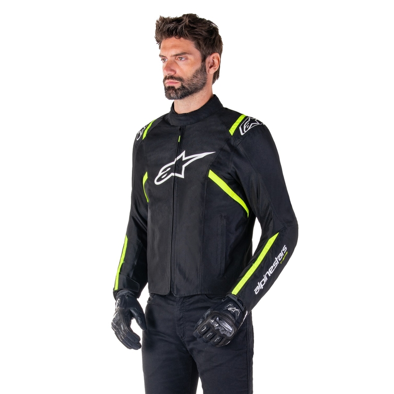 Alpinestars T-SPS 2 Nepremočljiva motoristična jakna črno-bela-fluo rumena
