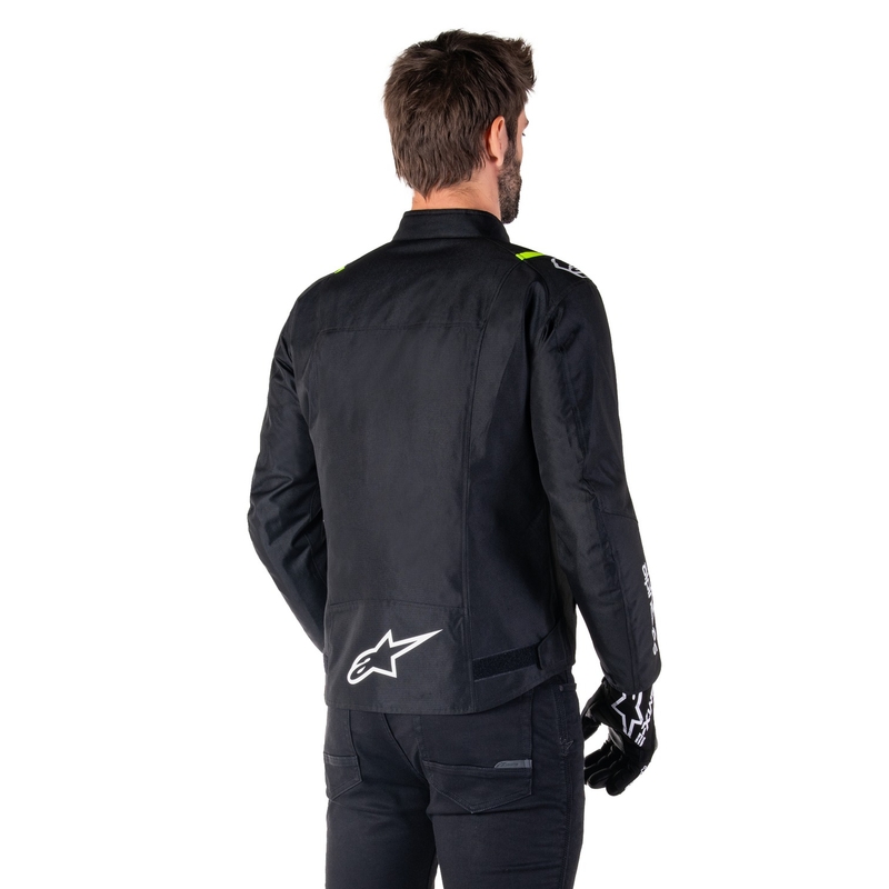 Alpinestars T-SPS 2 Nepremočljiva motoristična jakna črno-bela-fluo rumena