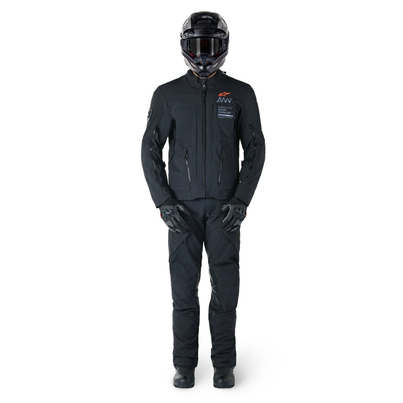 Črna motoristična jakna Alpinestars AMT-8 Stretch Drystar XF