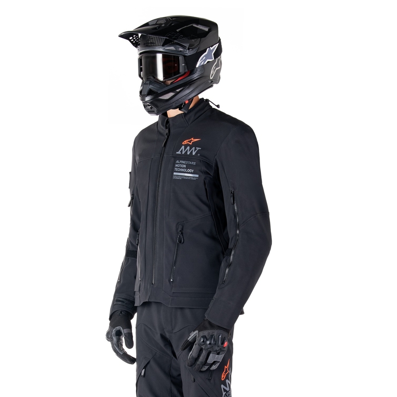 Črna motoristična jakna Alpinestars AMT-8 Stretch Drystar XF