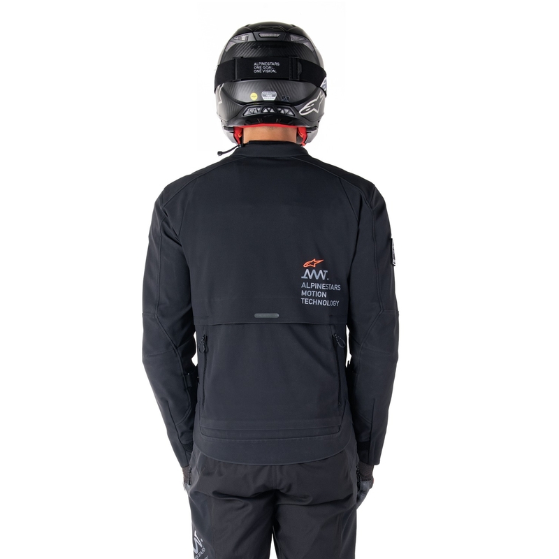 Črna motoristična jakna Alpinestars AMT-8 Stretch Drystar XF