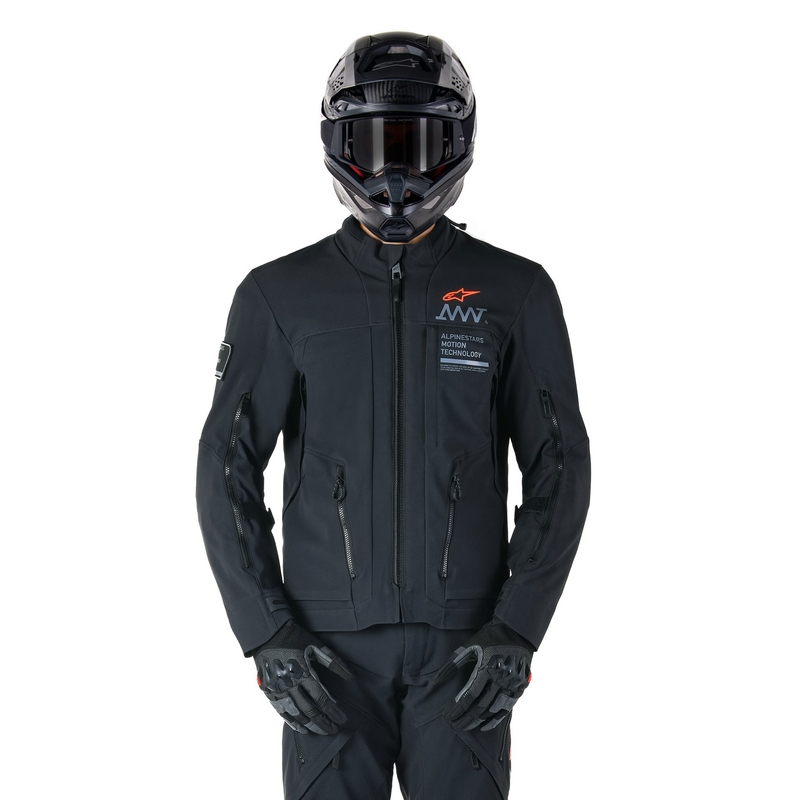 Črna motoristična jakna Alpinestars AMT-8 Stretch Drystar XF