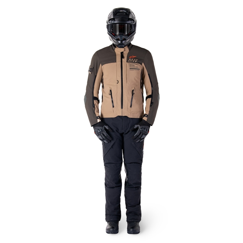 Alpinestars AMT-8 Stretch Drystar XF motoristična jakna rjavo-kaki