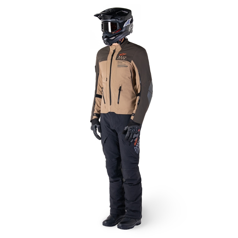 Alpinestars AMT-8 Stretch Drystar XF motoristična jakna rjavo-kaki
