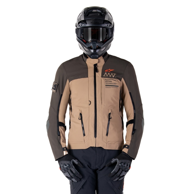 Alpinestars AMT-8 Stretch Drystar XF motoristična jakna rjavo-kaki