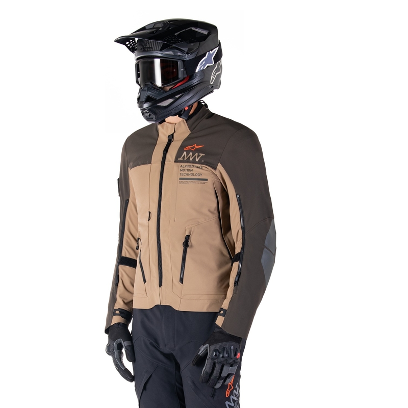 Alpinestars AMT-8 Stretch Drystar XF motoristična jakna rjavo-kaki