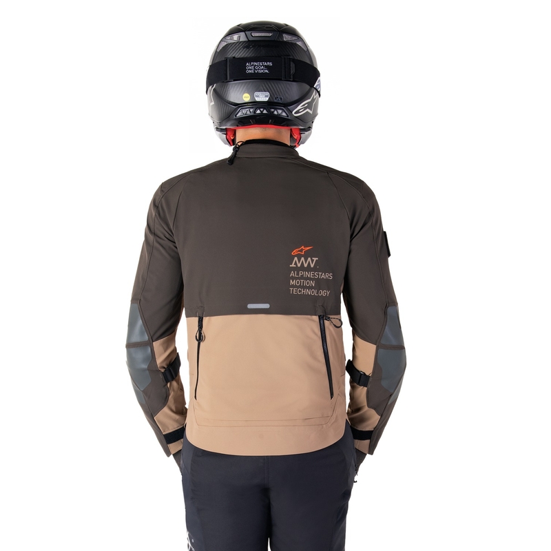 Alpinestars AMT-8 Stretch Drystar XF motoristična jakna rjavo-kaki