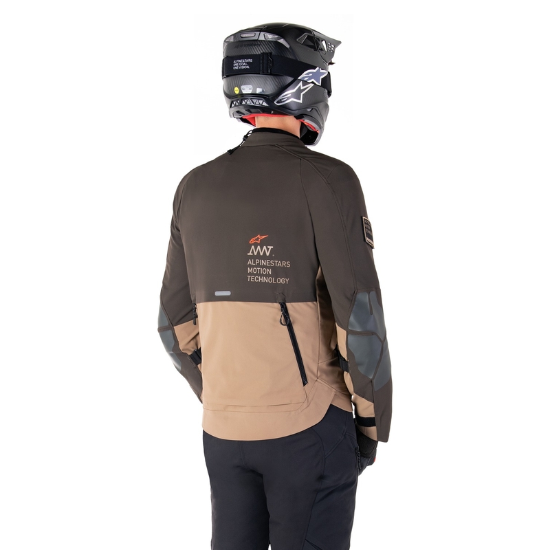 Alpinestars AMT-8 Stretch Drystar XF motoristična jakna rjavo-kaki