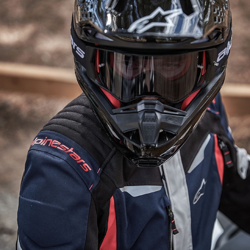 Alpinestars ST-1 Vodoodporna motoristična jakna temno modra-črno-rdeča