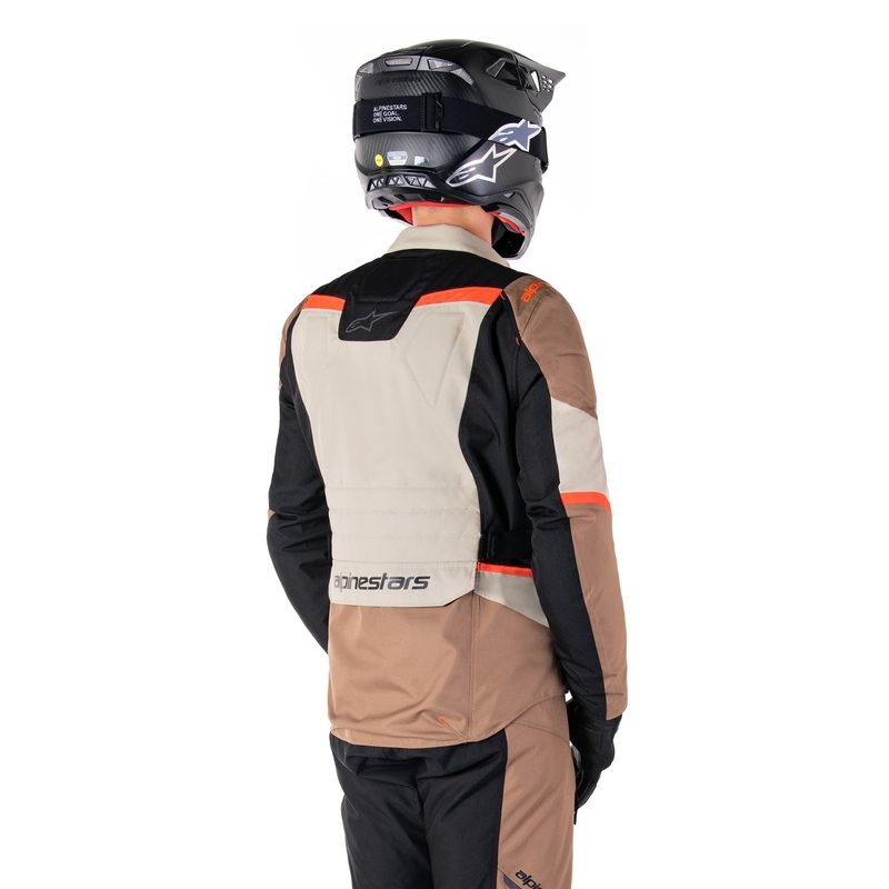 Alpinestars ST-1 nepremočljiva motoristična jakna kaki-peščeno-črna-fluo rdeča