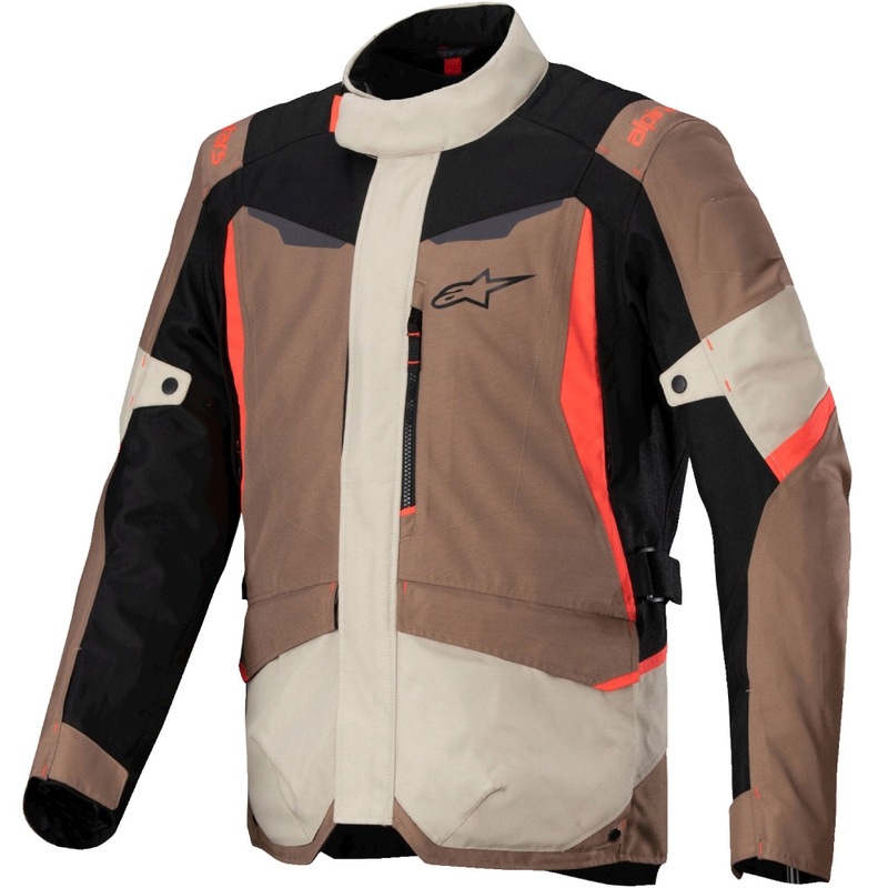 Alpinestars ST-1 nepremočljiva motoristična jakna kaki-peščeno-črna-fluo rdeča