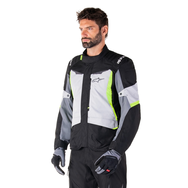 Alpinestars ST-1 nepremočljiva motoristična jakna sivo-črna-fluo rumena