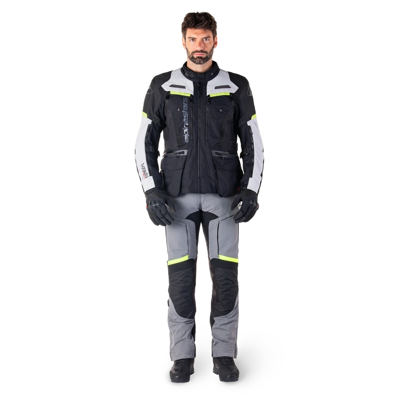 Alpinestars Bogota PRO Drystar motoristična jakna črno-sivo-fluo rumena