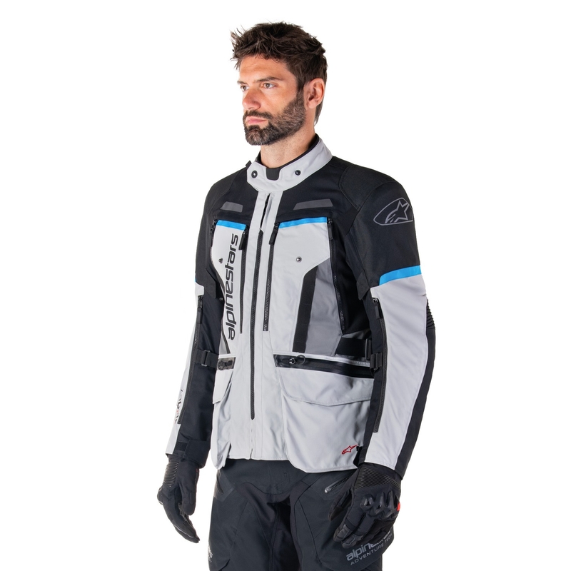 Alpinestars Bogota PRO Drystar motoristična jakna sivo-črno-modra