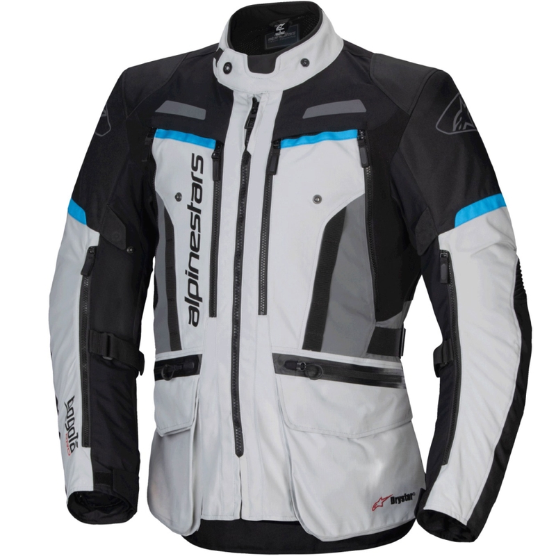 Alpinestars Bogota PRO Drystar motoristična jakna sivo-črno-modra
