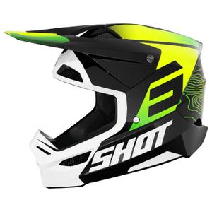 Motokros čelada Shot Furious Apex fluo rumeno-črna