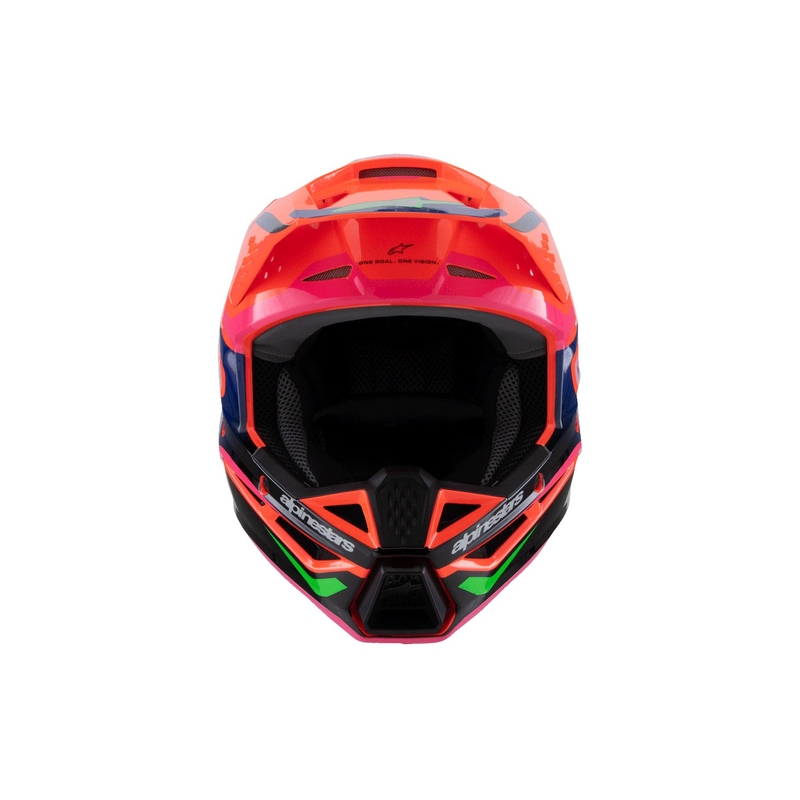 Otroška motokros čelada Alpinestars S-M3 HAIDEN DEEGAN fluo oranžna-vijolična-roza-zelena