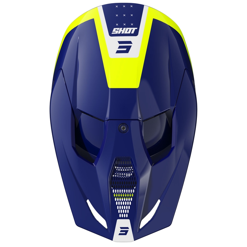 Motokros čelada Shot Furious League modro-fluo rumena