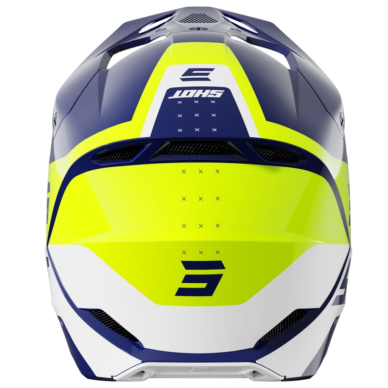 Motokros čelada Shot Furious League modro-fluo rumena