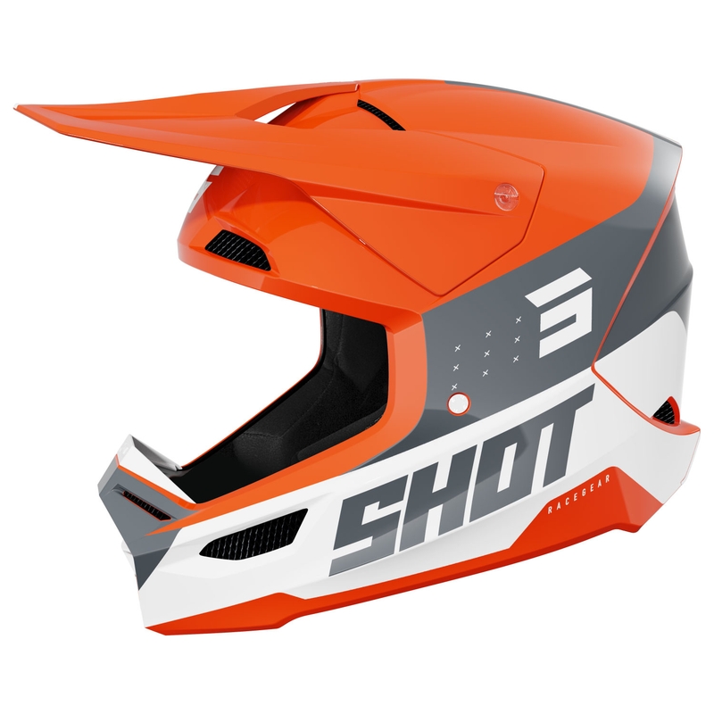 Motokros čelada Shot Furious League oranžno-siva