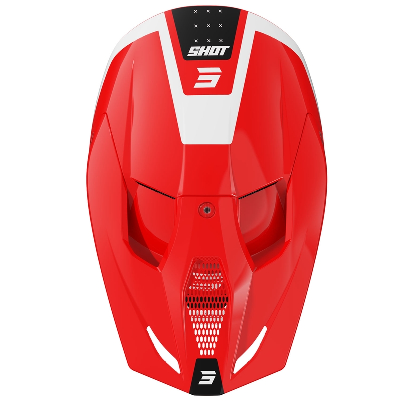 Motokros čelada Shot Furious League rdeče-bela