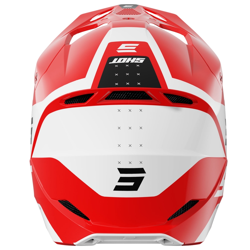 Motokros čelada Shot Furious League rdeče-bela