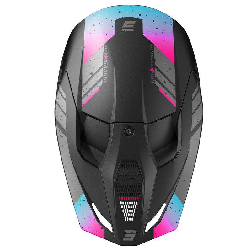 Motokros čelada Shot Furious Mirage modro-roza
