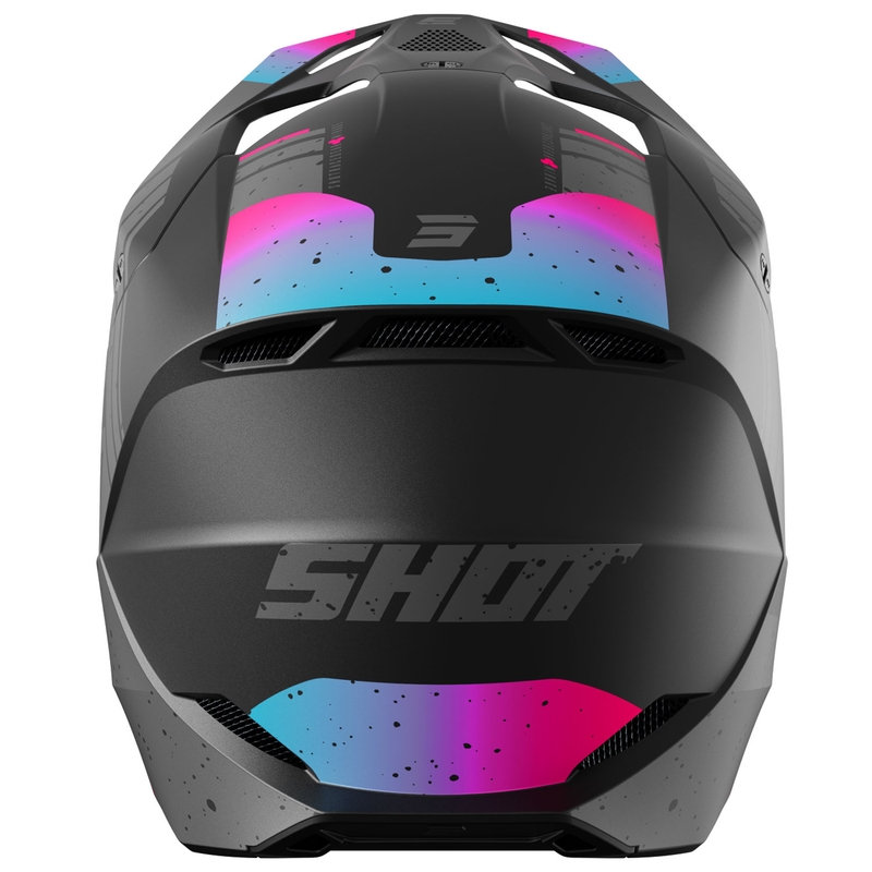 Motokros čelada Shot Furious Mirage modro-roza