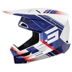 Motokros čelada Shot Furious Mirage modro-rdeča