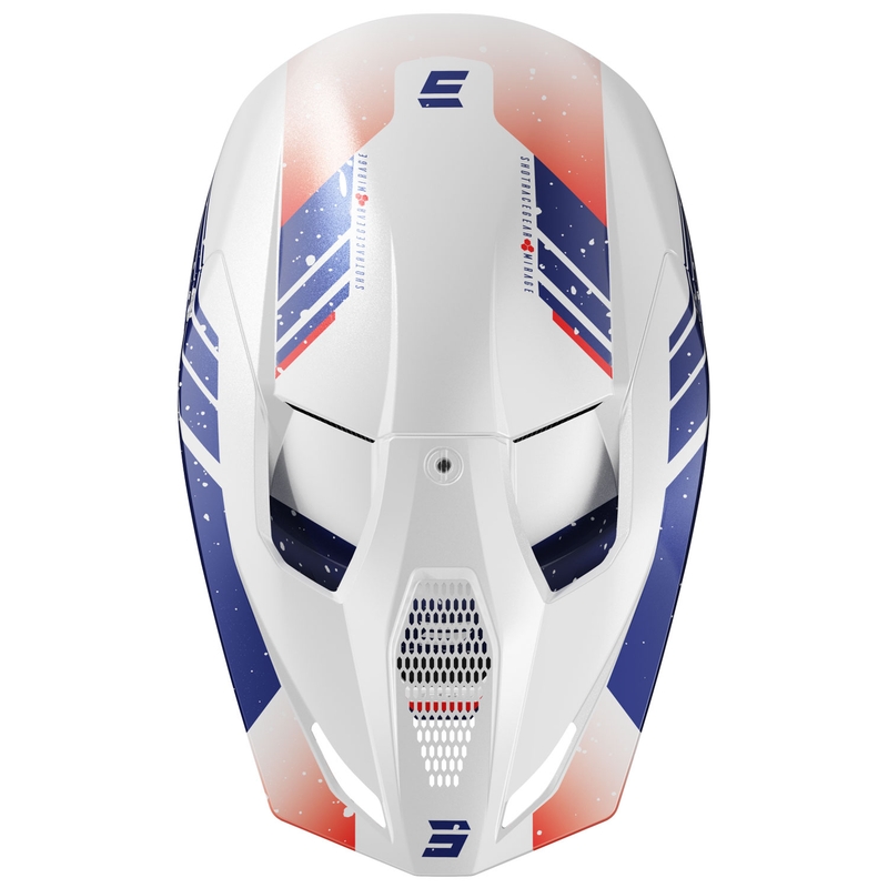 Motokros čelada Shot Furious Mirage modro-rdeča