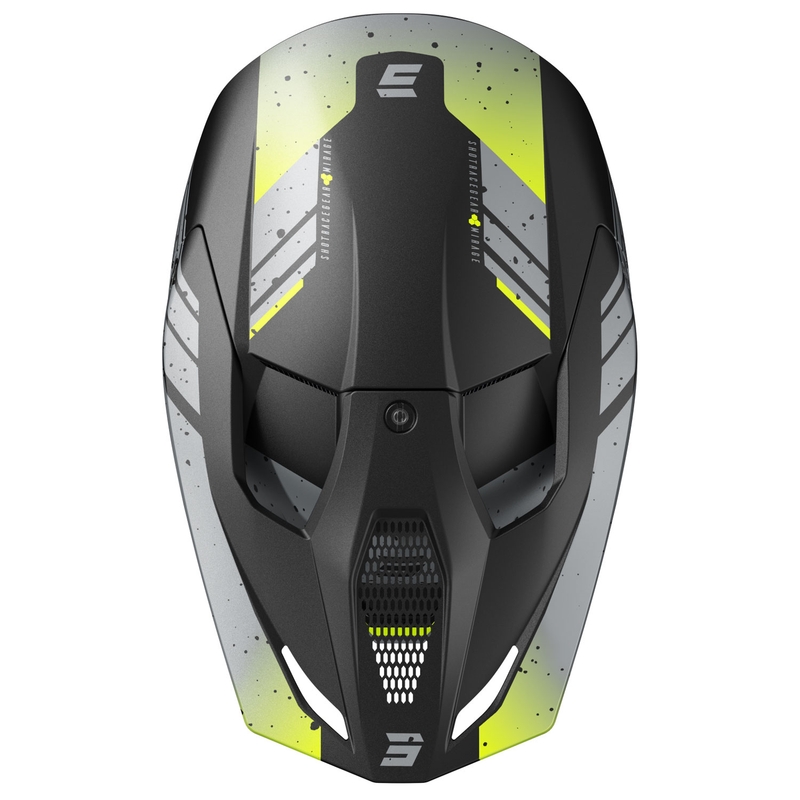 Motokros čelada Shot Furious Mirage sivo-fluo rumena