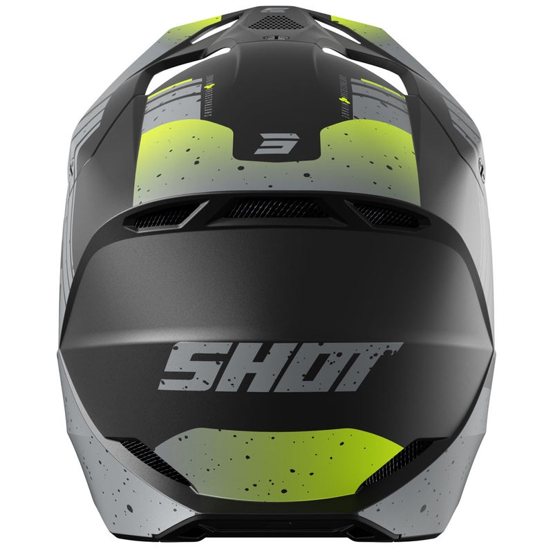 Motokros čelada Shot Furious Mirage sivo-fluo rumena