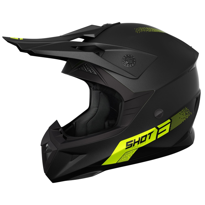 Motokros čelada Shot Pulse Element mat fluo rumena