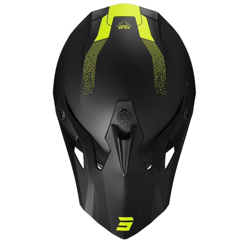 Motokros čelada Shot Pulse Element mat fluo rumena