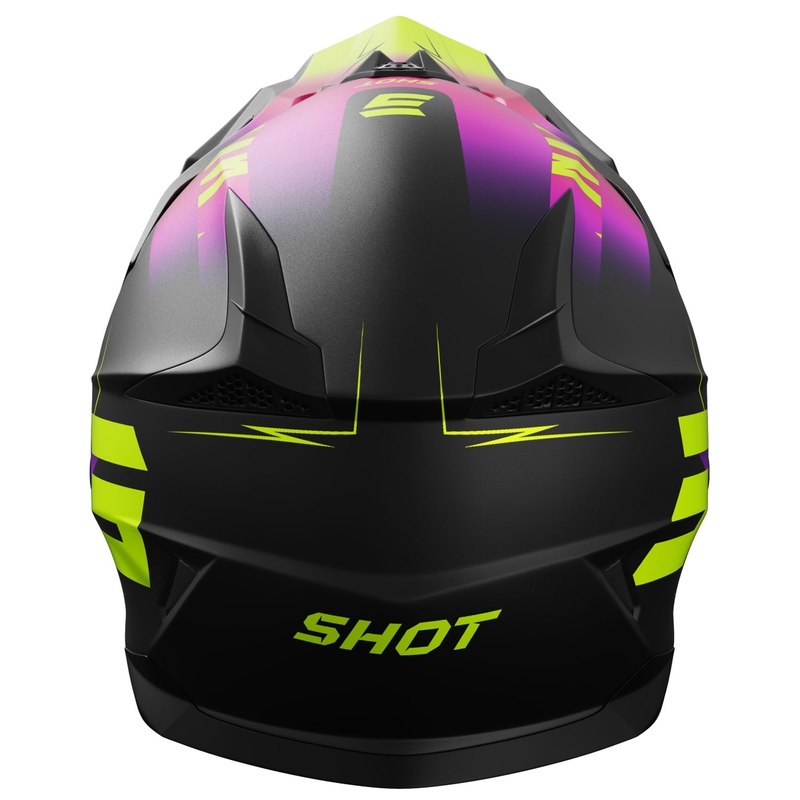 Motokros čelada Shot Pulse X-Trem mat roza-fluo rumena
