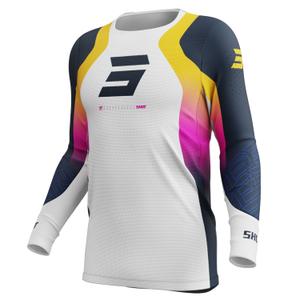 Motokros dres Shot Aerolite Ultra modro-oranžno-roza