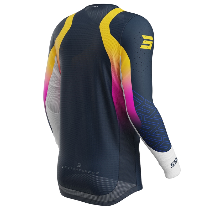 Motokros dres Shot Aerolite Ultra modro-oranžno-roza