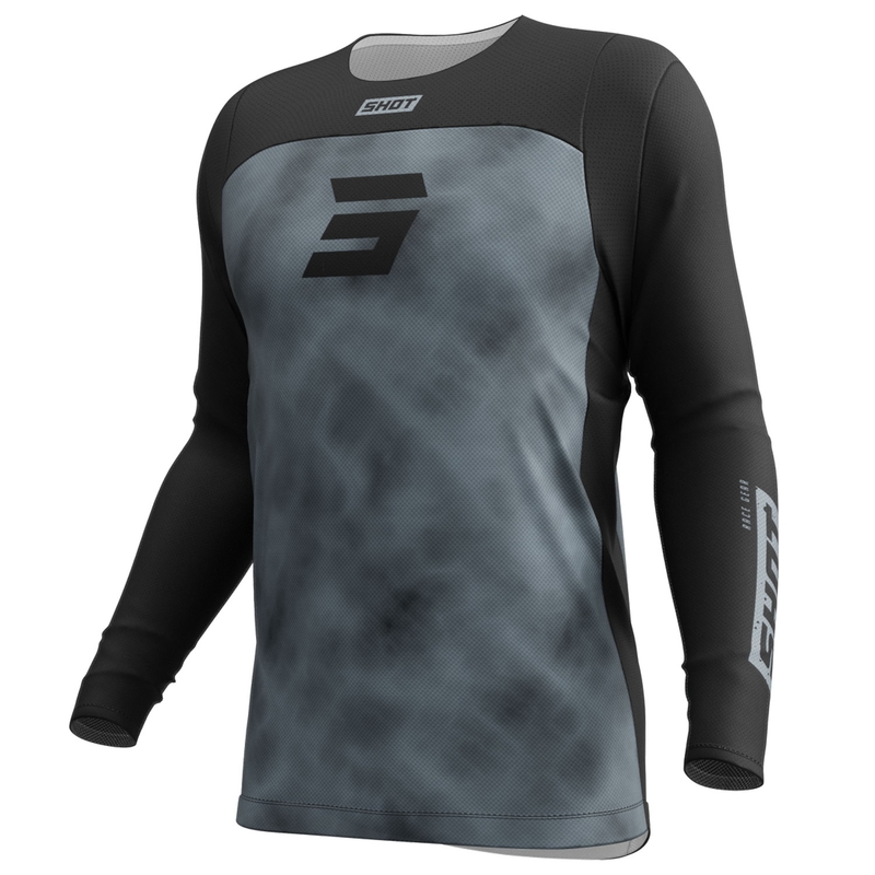Motokros majica Shot Contact Onyx črno-siva
