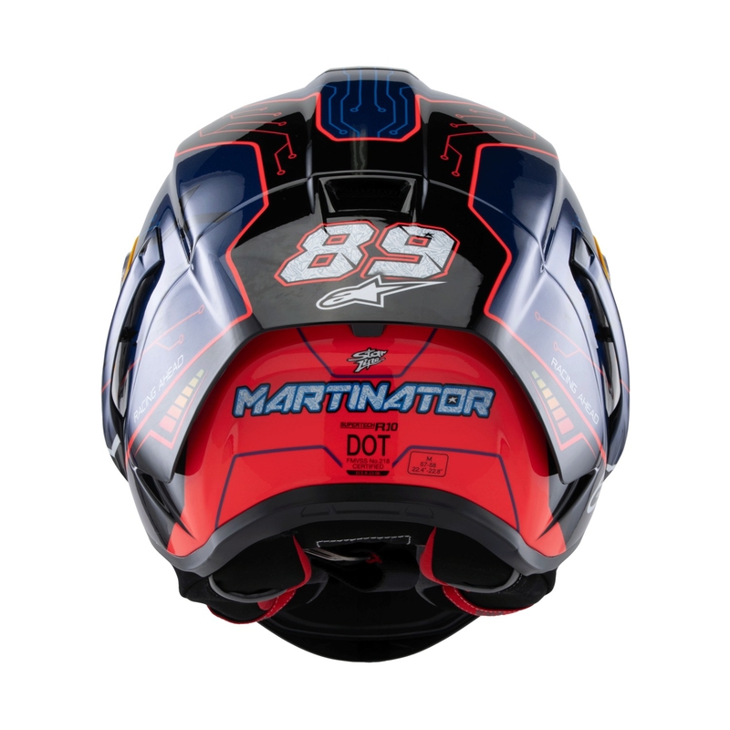 Alpinestars Supertech R-10 Limited Edition Martinator Jorge Martin Integral motoristična čelada modra-vijolična-rdeča-rumena