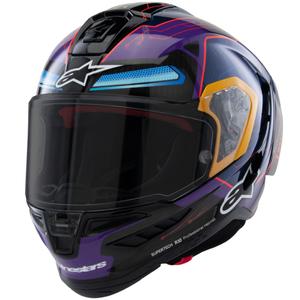 Alpinestars Supertech R-10 Limited Edition Martinator Jorge Martin Integral motoristična čelada modra-vijolična-rdeča-rumena